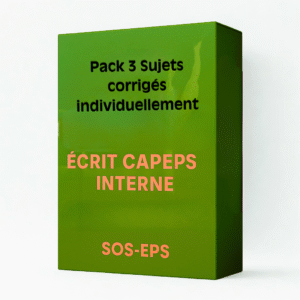 Pack 3 sujets corrigés