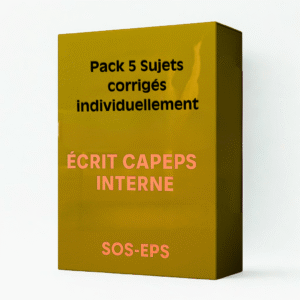 Pack 5 sujets corrigés