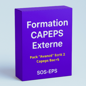 Pack "Avancé" Ecrit 2 Capeps Externe Bac+3 - Nouveau Format Concours 2026